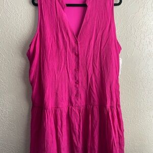 Nine West Pink Buttoned Relaxed Blouse